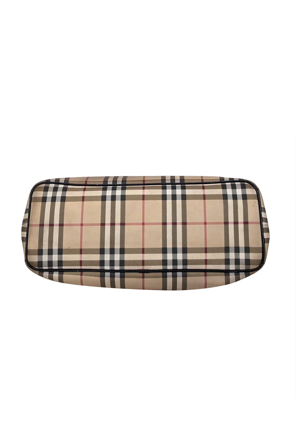 Burberry - Beige Signature Plaid Canvas Tote Bag