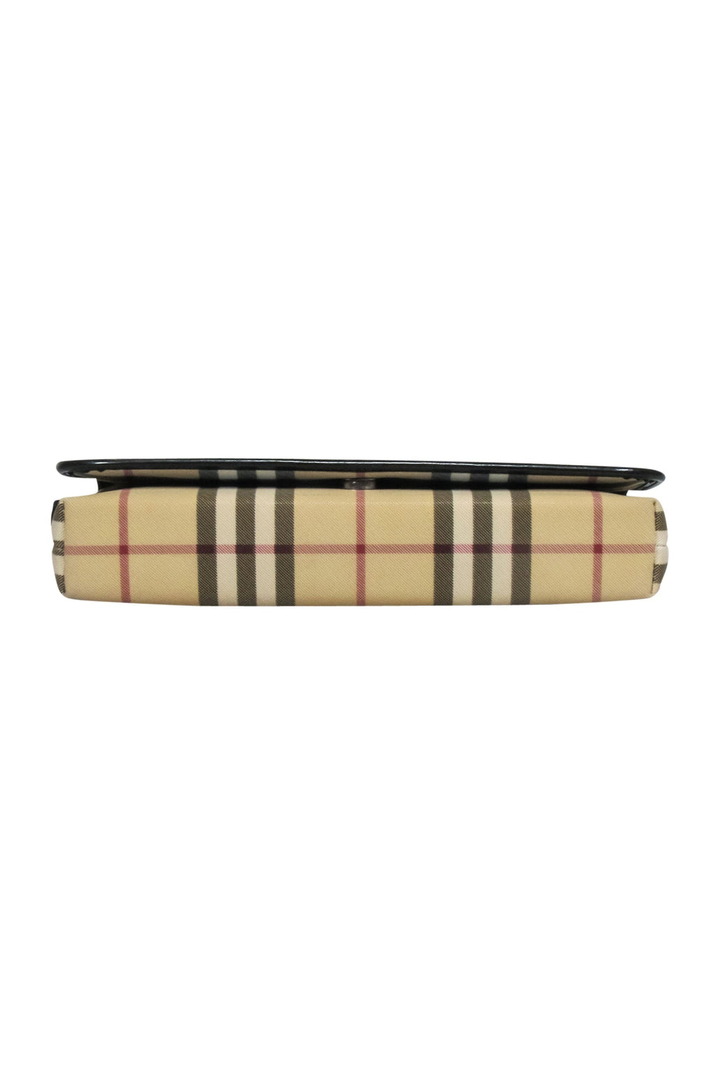 Burberry - Beige Signature Plaid Haymarket Baguette Shoulder Bag