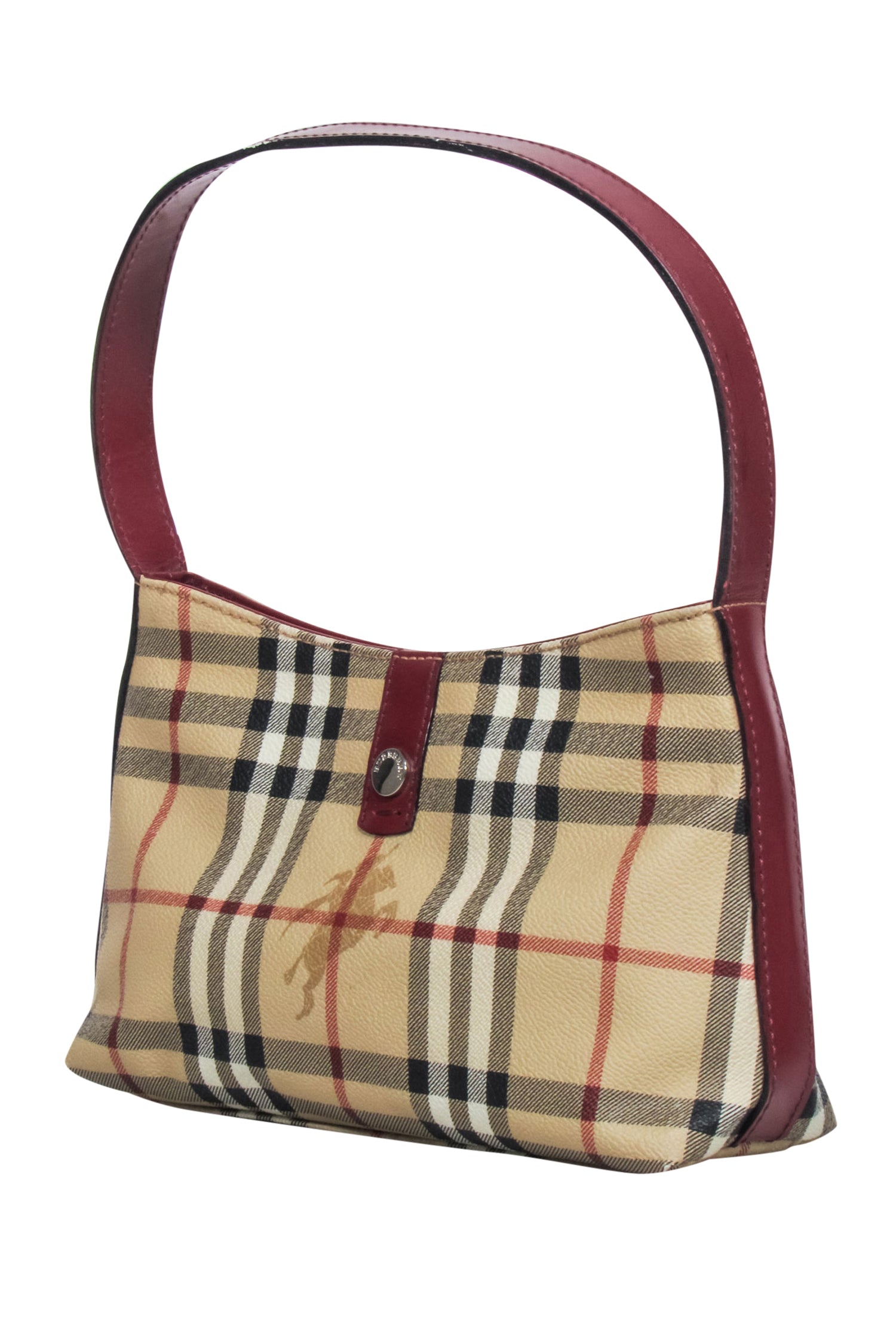 Burberry - Beige Signature Plaid Haymarket Mini Bag
