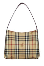 Burberry - Beige Signature Plaid Logo Shoulder Bag