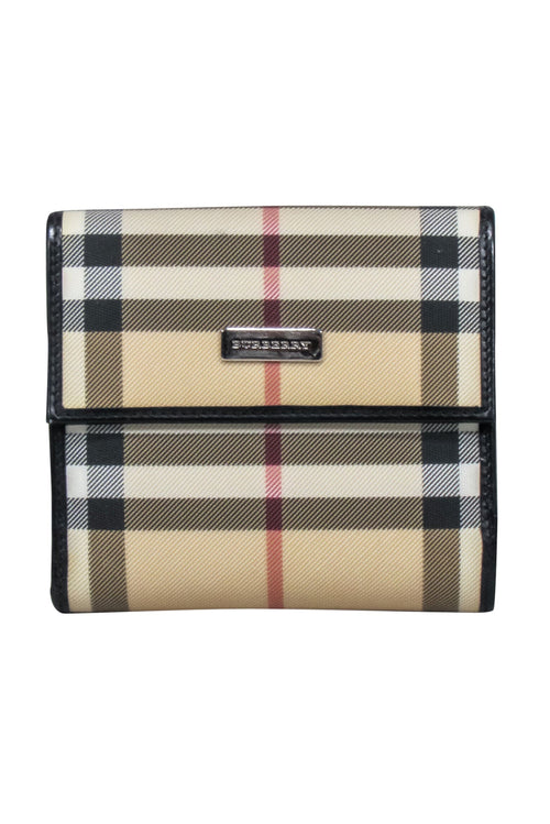 Burberry - Beige Signature Plaid Square Wallet