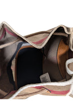 Burberry - Beige Signature Plaid Woven Canvas Drawstring Mini Backpack