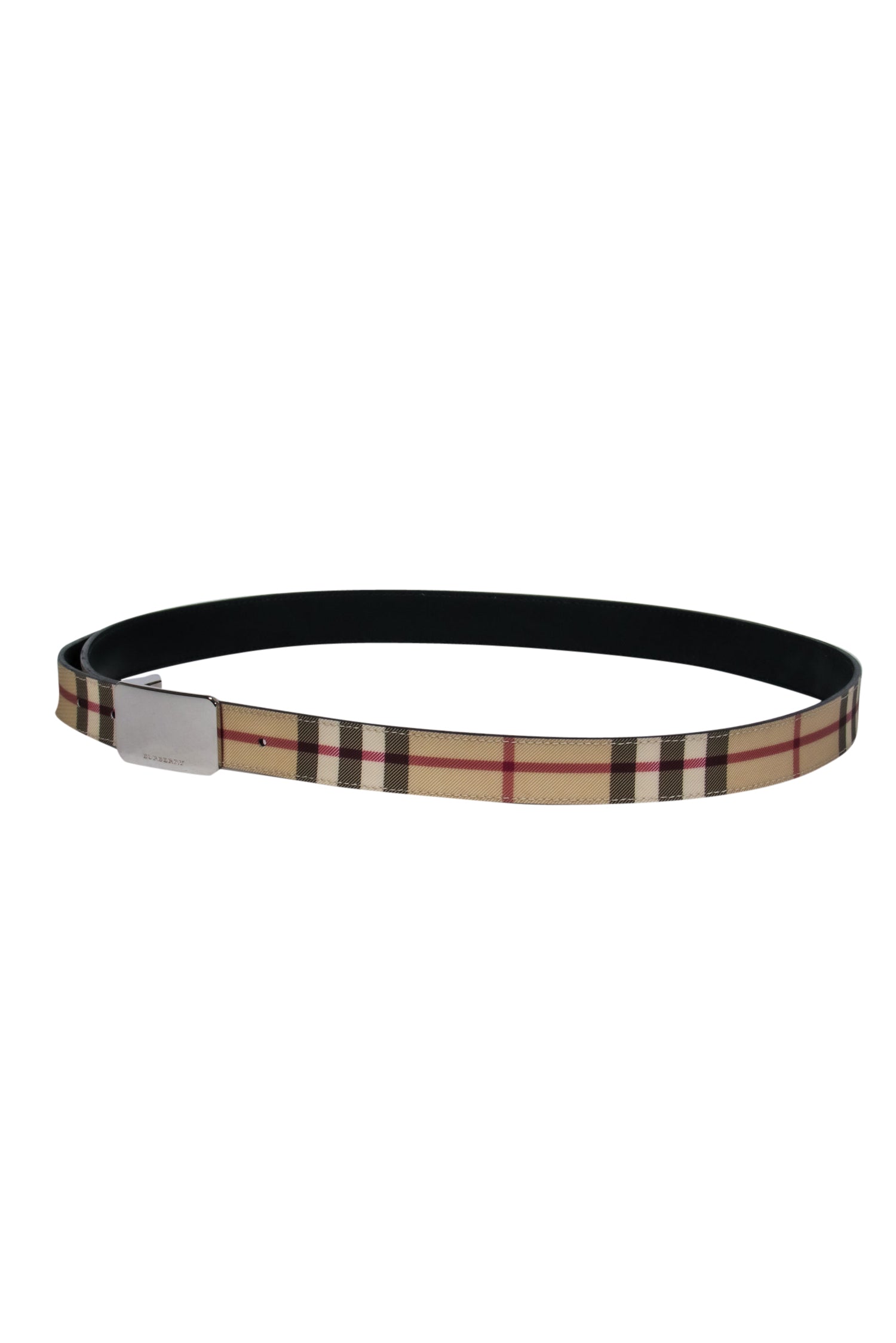 Burberry - Beige Tartan Print Belt