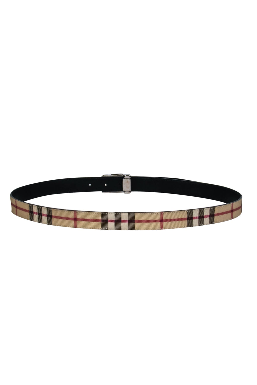 Burberry - Beige Tartan Print Belt