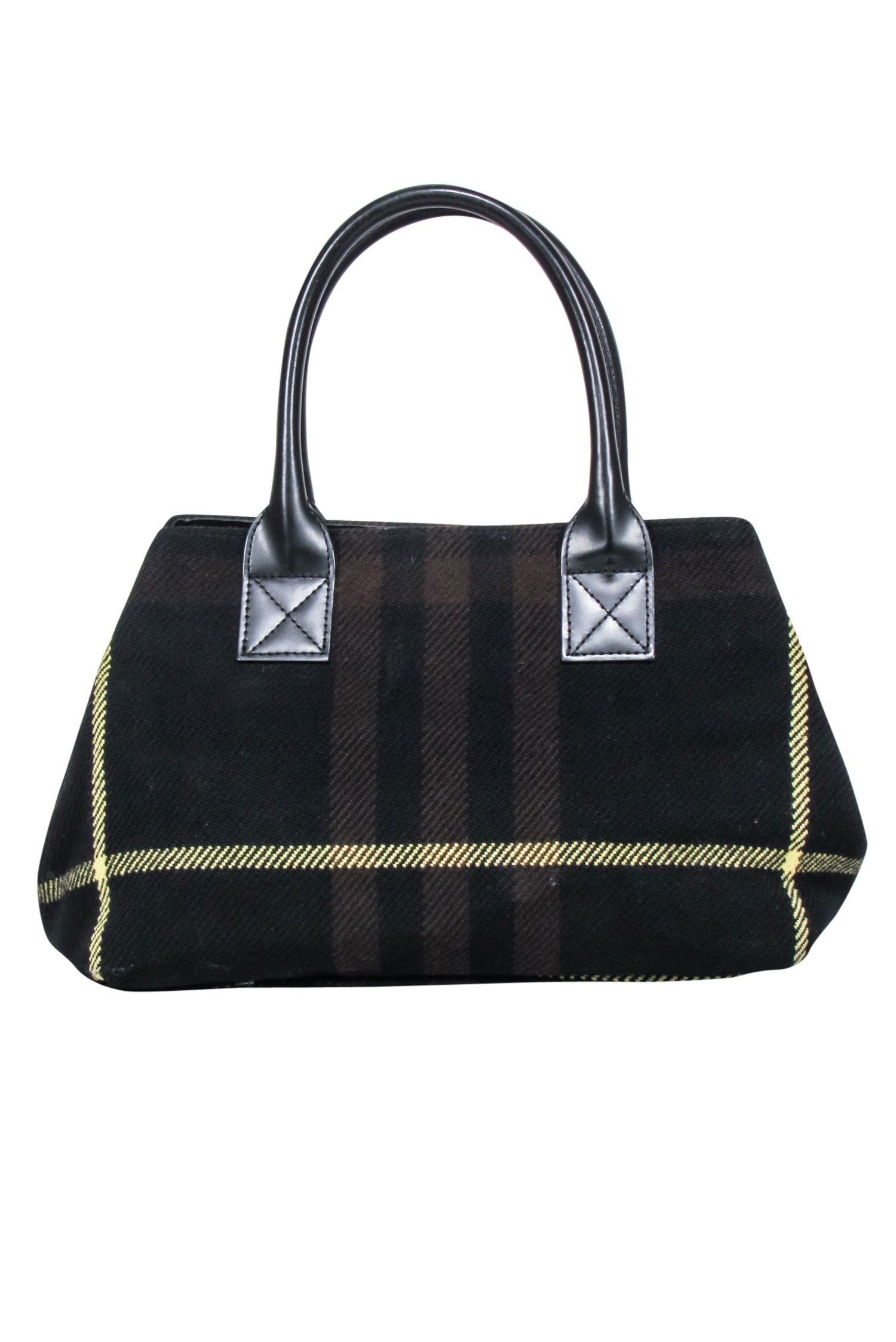 Burberry - Black, Brown, & Yellow Plaid Handbag