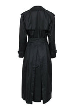 Burberry - Black Double Breasted Belted Longline Trench Coat w/ Removable Lining Sz 4