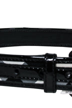 Burberry - Black & Grey Plaid Belt Sz 4