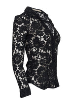 Burberry - Black Lace Button Front Shirt Sz 2