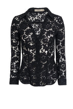 Burberry - Black Lace Button Front Shirt Sz 2