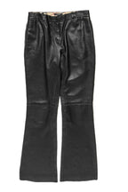 Burberry - Black Leather Bootcut Pants Sz 8