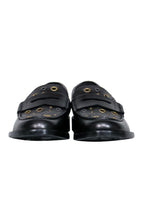 Burberry - Black Leather Loafers w/ Grommet Design Sz 9