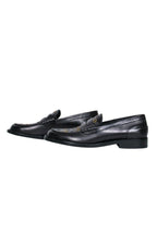 Burberry - Black Leather Loafers w/ Grommet Design Sz 9
