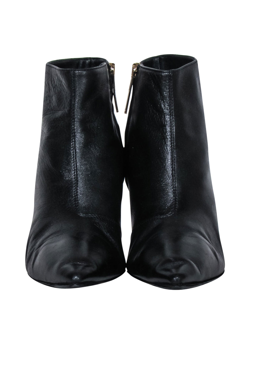 Burberry - Black Leather Stiletto Booties Sz 9