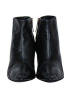 Burberry - Black Leather Stiletto Booties Sz 9