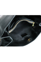 Burberry - Black Leather w/ Signature Plaid Sides Crossbody Bag