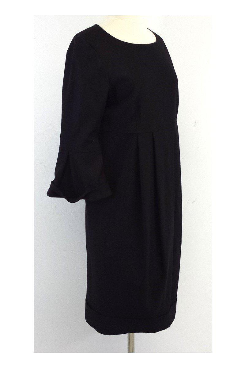 Burberry - Black Wool 3/4 Sleeve Dress Sz 8