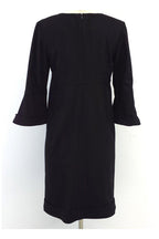 Burberry - Black Wool 3/4 Sleeve Dress Sz 8