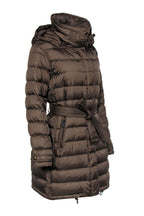 Burberry Brit - Olive Belted Hooded Button-Up Puffer Coat Sz L