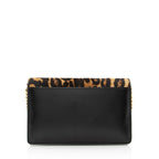 Burberry Calf Hair Leopard Print TB Carrie Chain Small Crossbody (SHF-zOZJdg)
