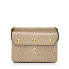 Burberry Calfskin Faux Leather Stingray Print Title Mini Shoulder Bag (SHF-HqdZVy)
