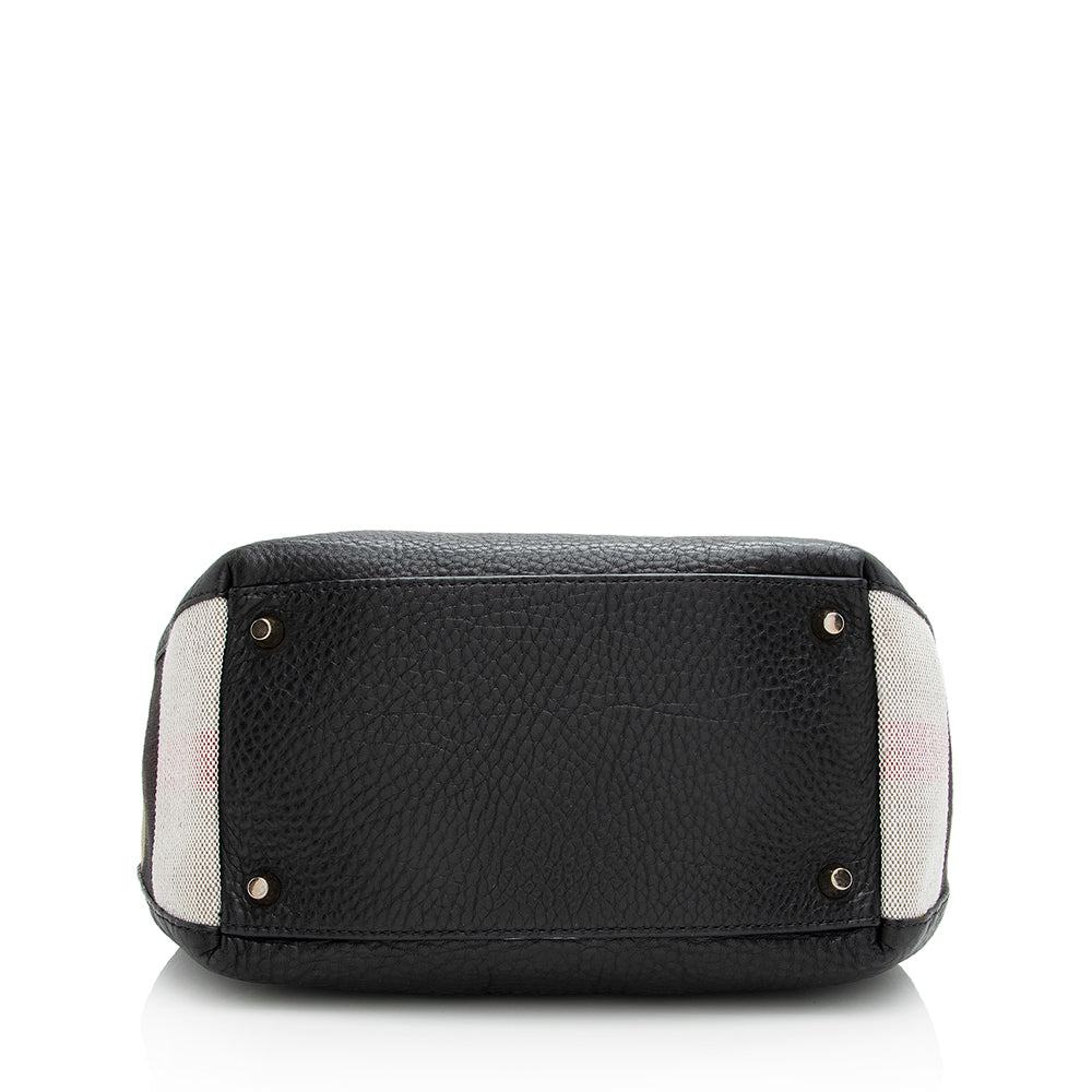 Burberry Calfskin House Check Maidstone Small Shoulder Bag (SHF-21815)