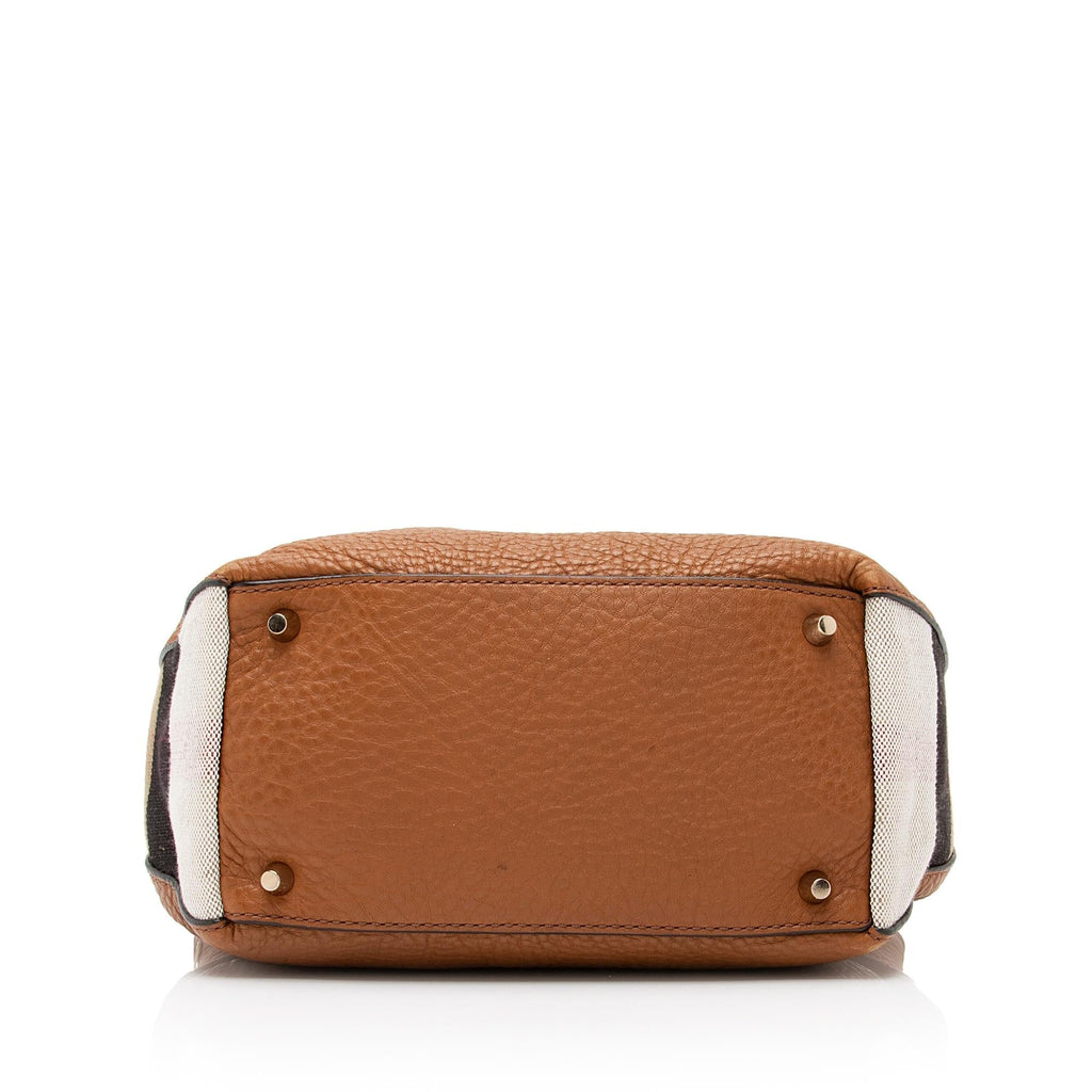 Burberry Calfskin House Check Maidstone Small Shoulder Bag (SHF-23705)