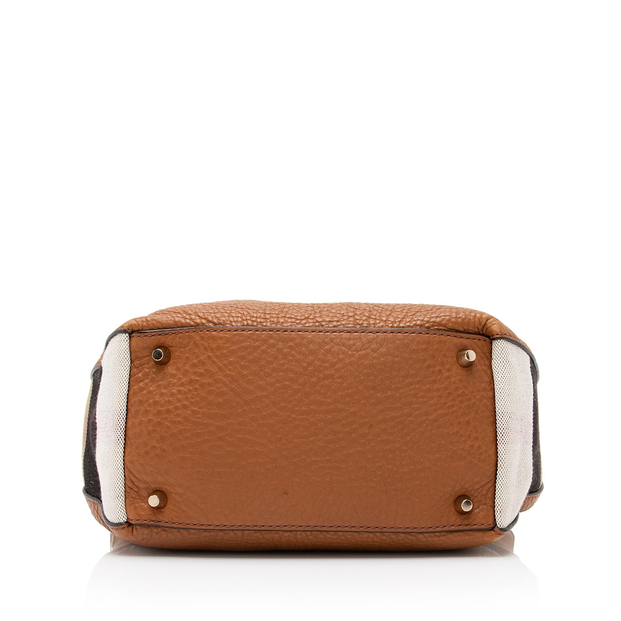 Burberry Calfskin House Check Maidstone Small Shoulder Bag (SHF-23705)