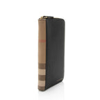 Burberry Calfskin House Check Renfrew Zip Around Wallet (SHF-B5VVSw)