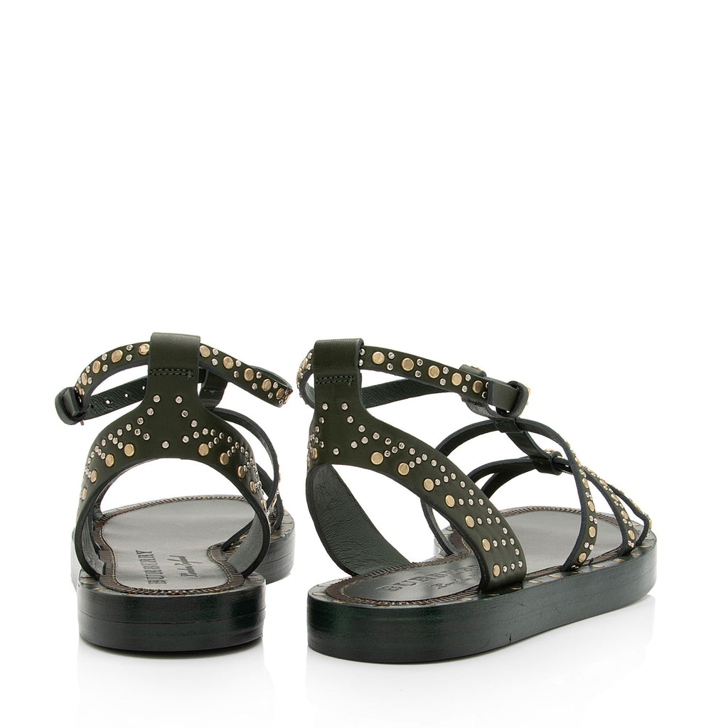 Burberry Calfskin Studded Hansel Sandals - Size 6 / 36 (SHF-HS09xw)