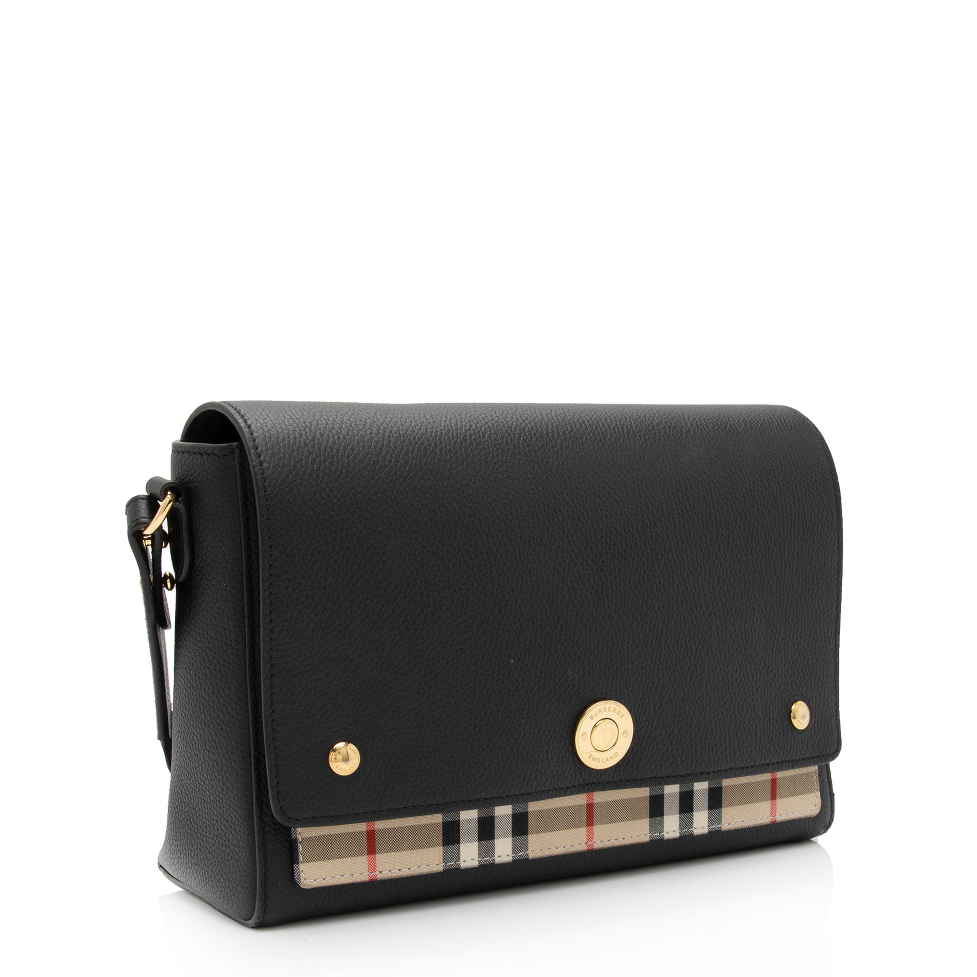 Burberry Calfskin Vintage Check Note Bag (SHF-YDSiux)