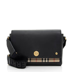 Burberry Calfskin Vintage Check Note Bag (SHF-rIhqrR)