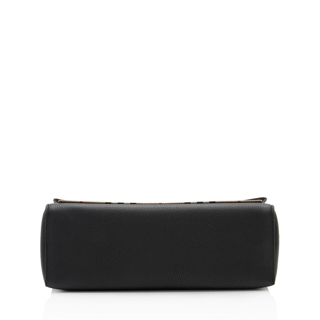 Burberry Calfskin Vintage Check Note Bag (SHF-z0IcUr)