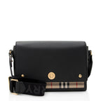 Burberry Calfskin Vintage Check Note Bag (SHF-z0IcUr)