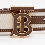 Burberry Canvas Calfskin TB Monogram Belt - Size 26 / 65 (SHF-tI6qxa)
