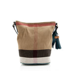Burberry Canvas Check Ashby Mini Hobo (SHF-20462)