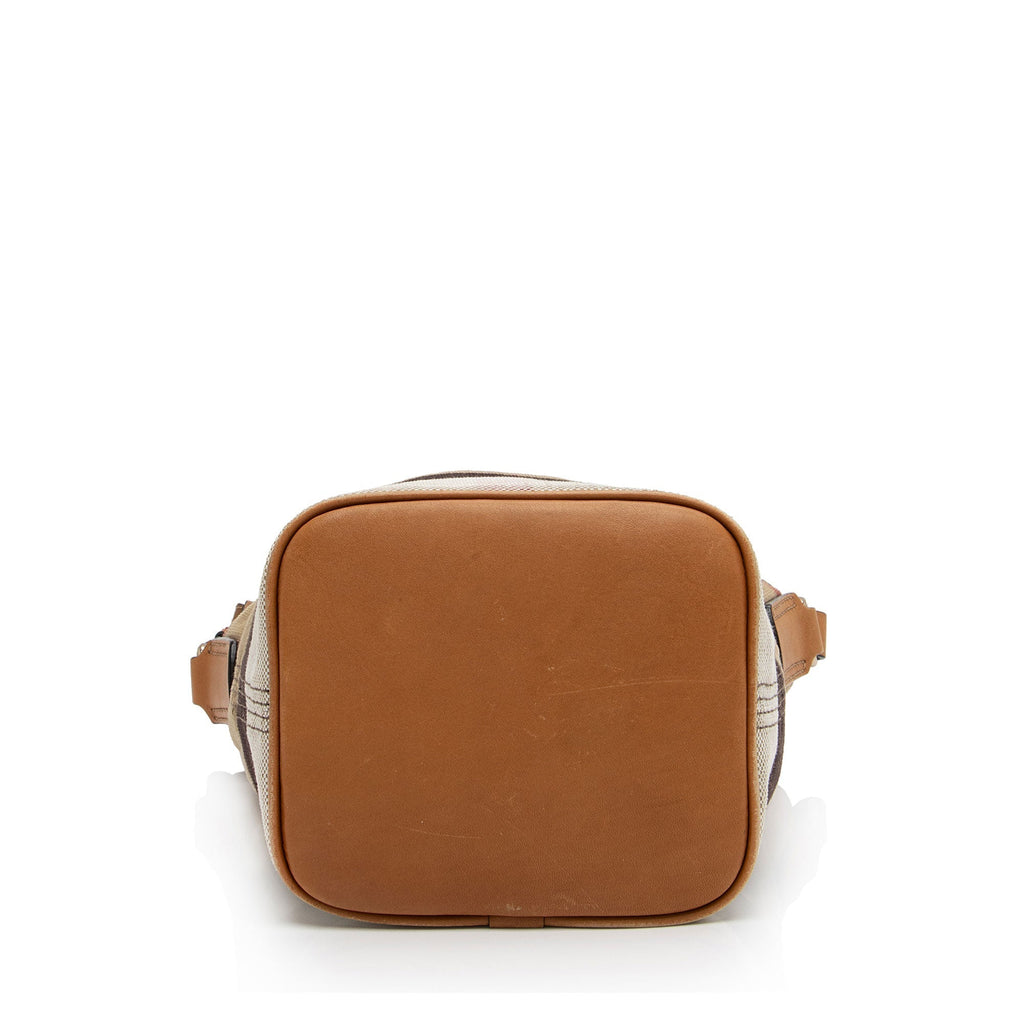 Burberry Canvas Check Ashby Mini Hobo (SHF-NypDEp)