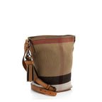 Burberry Canvas Check Ashby Mini Hobo (SHF-NypDEp)