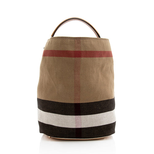 Burberry Canvas Check Susanna Medium Hobo (SHF-20980)