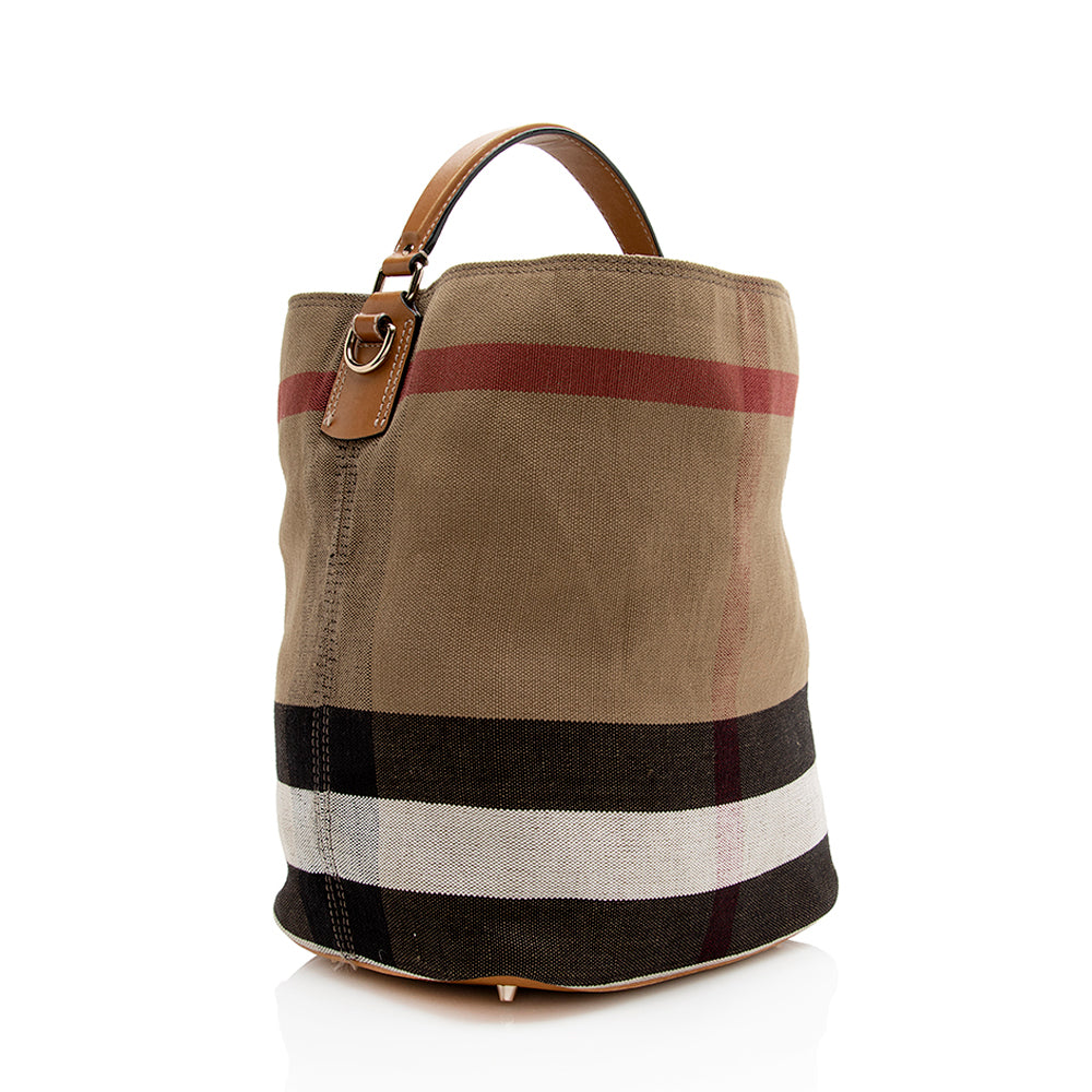 Burberry Canvas Check Susanna Medium Hobo (SHF-20980)