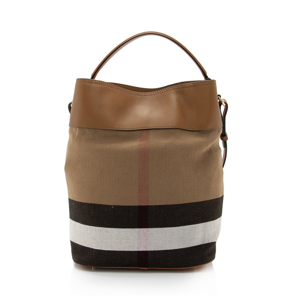 Burberry Canvas Check Tassel Ashby Medium Hobo (SHF-1YmSO2)