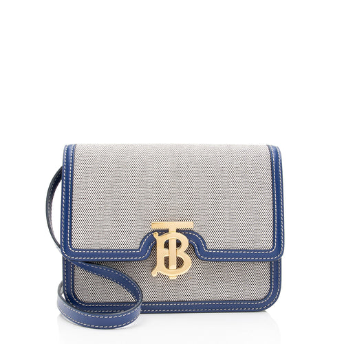 Burberry Linen TB Small Shoulder Bag (SHF-CtCk6R)