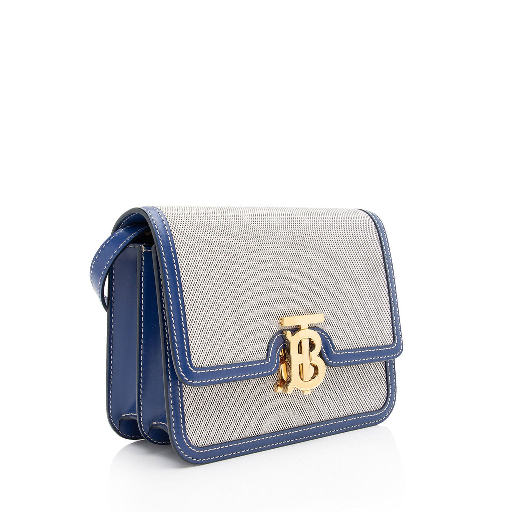 Burberry Linen TB Small Shoulder Bag (SHF-CtCk6R)