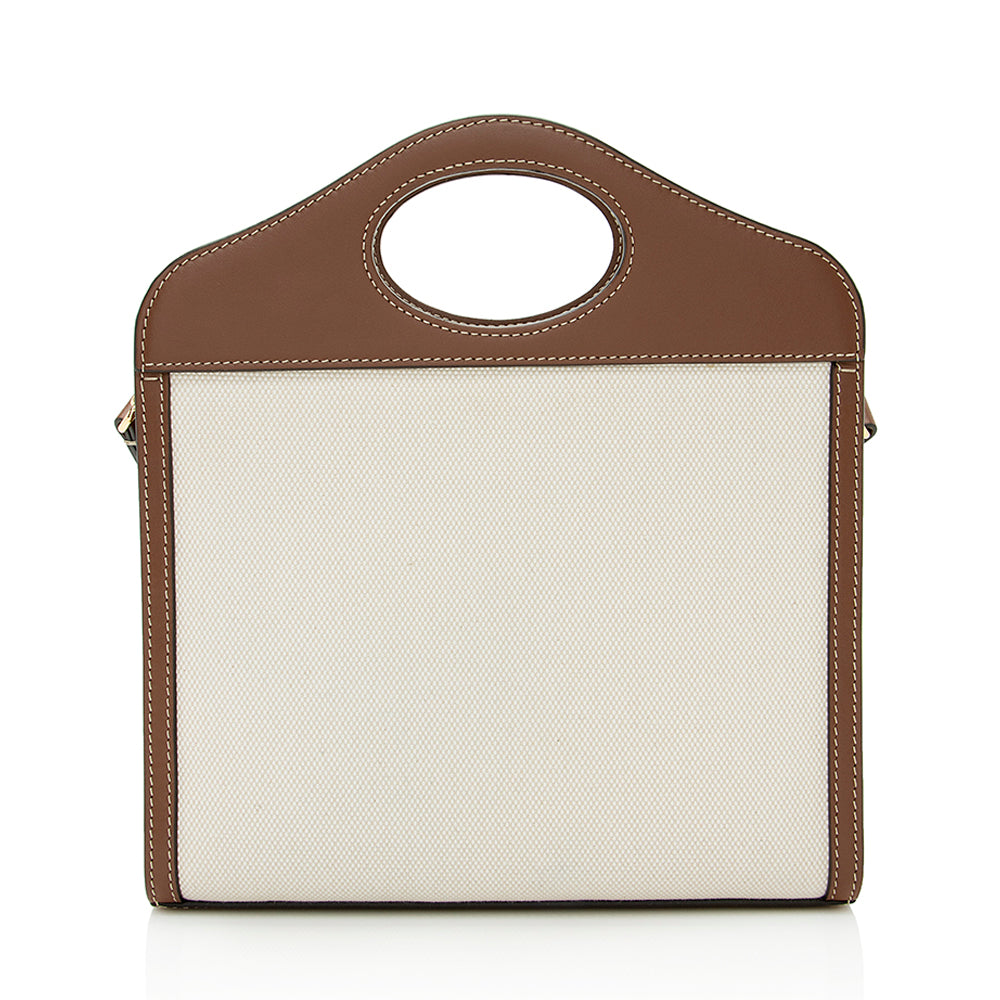 Burberry Canvas Logo Mini Pocket Satchel (SHF-21685)