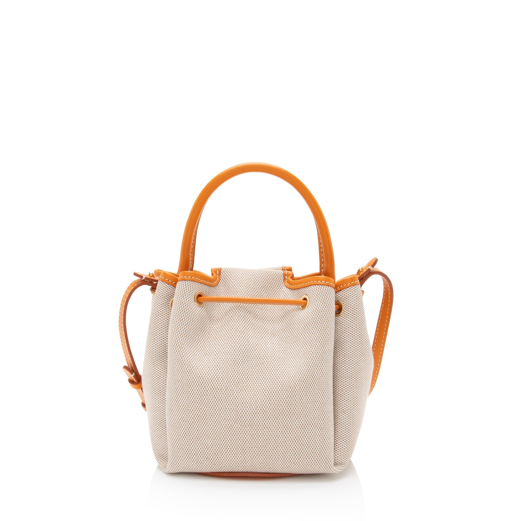 Burberry Canvas TB Drawstring Bucket Bag (SHF-U5ZrIn)