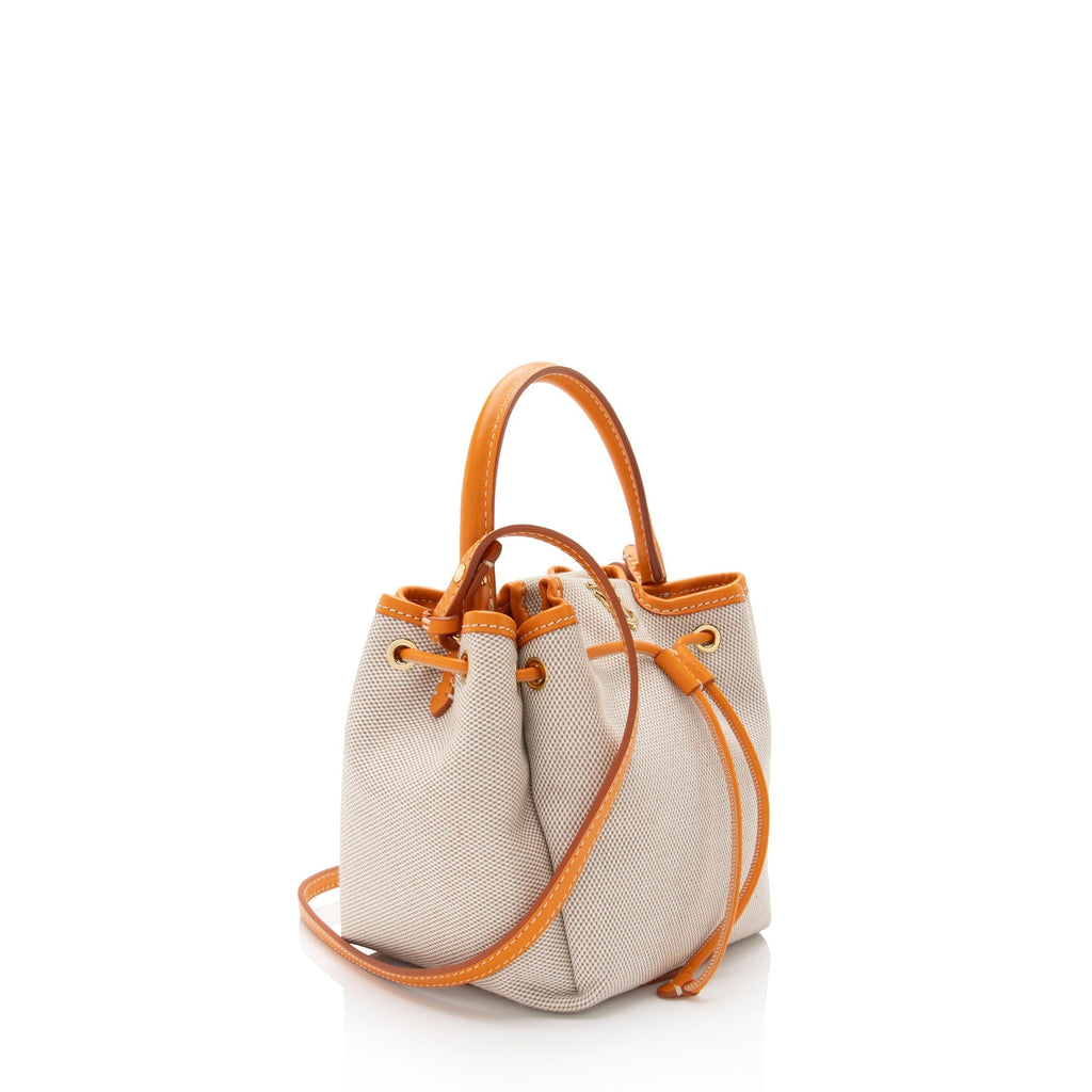 Burberry Canvas TB Drawstring Bucket Bag (SHF-U5ZrIn)