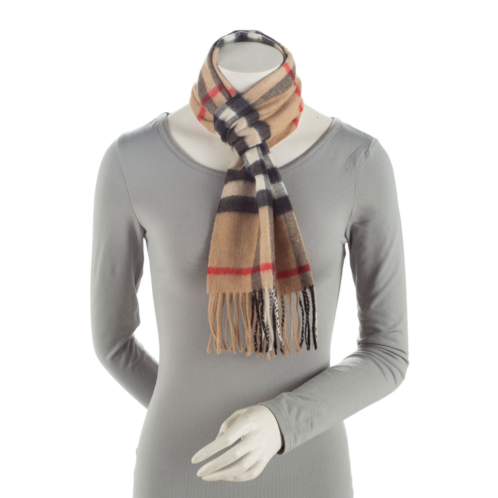 Burberry Cashmere Giant Check Small Scarf (SHF-HaYFFv)