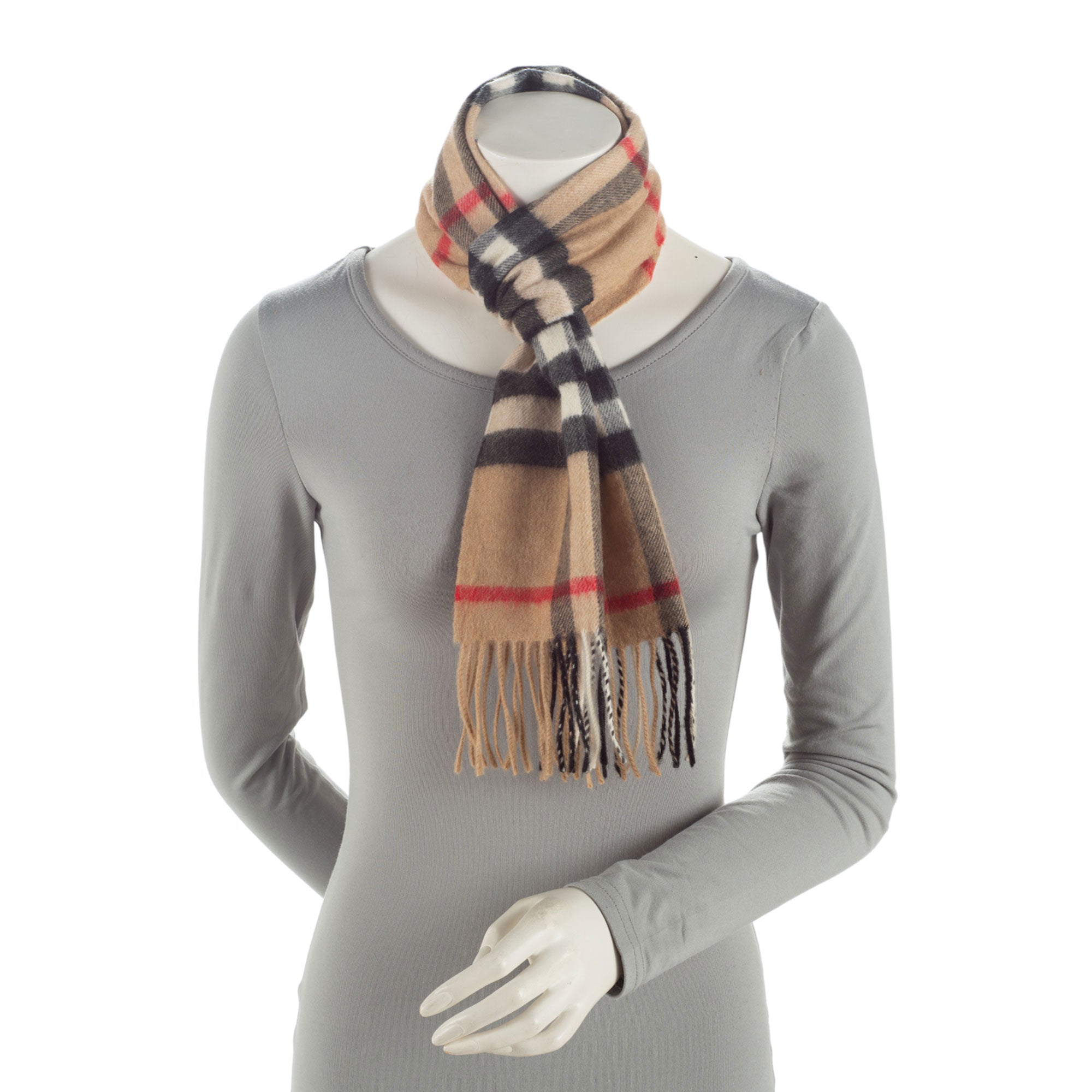 Burberry Cashmere Giant Check Small Scarf (SHF-HaYFFv)