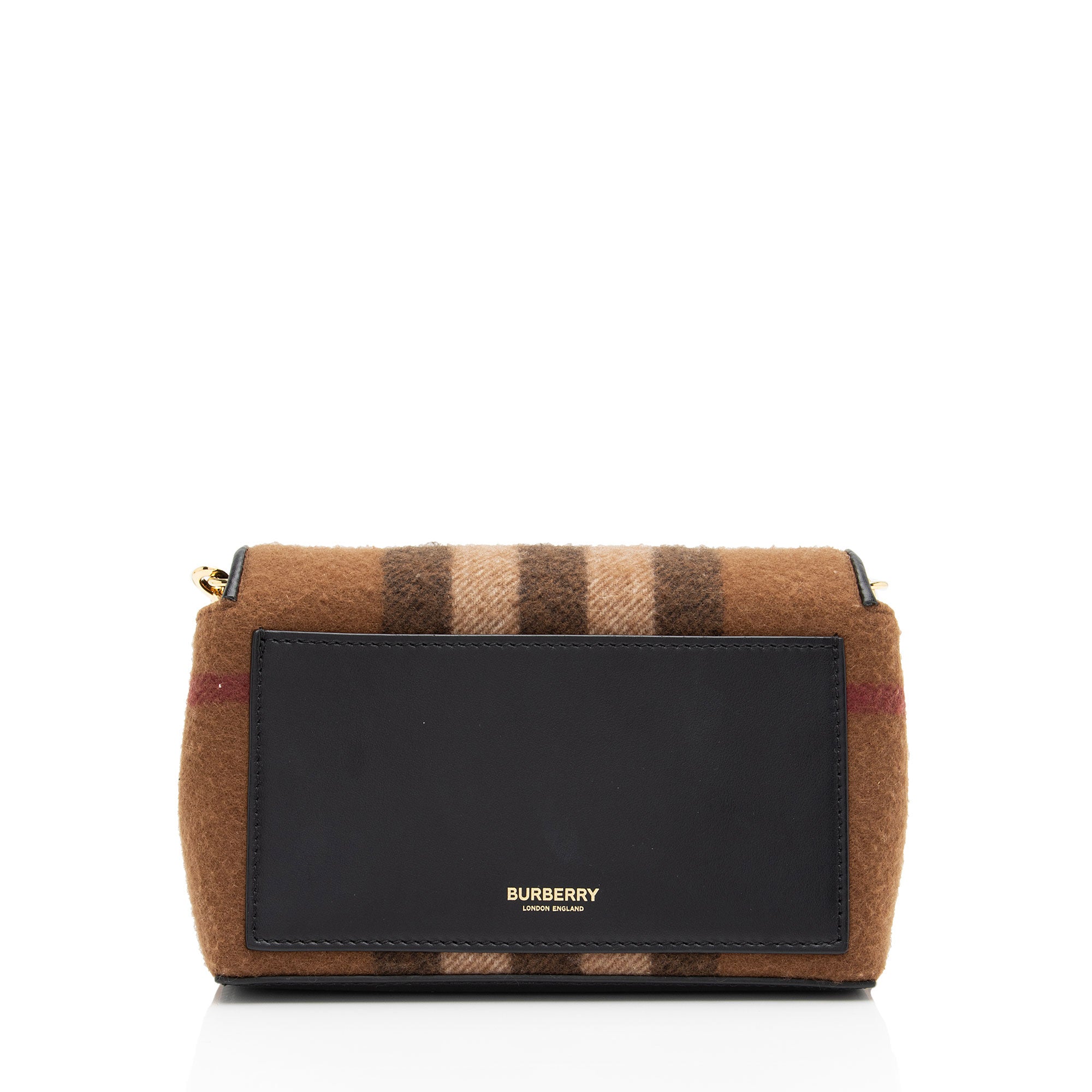 Burberry Cashmere Hackberry Check Note Bag (SHF-mhujpt)