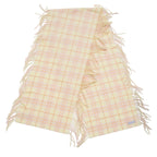 Burberry Cashmere Vintage Check Fringed Scarf (SHF-FK1tlm)