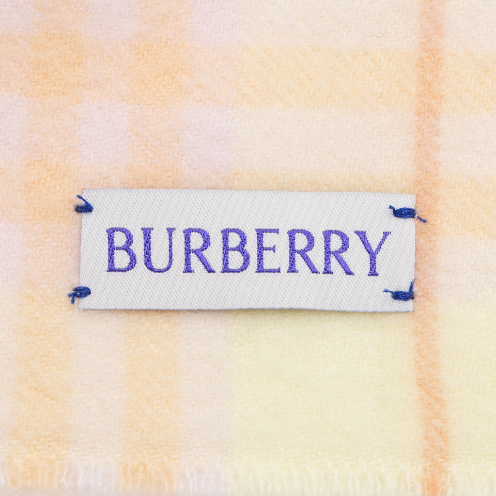 Burberry Cashmere Vintage Check Fringed Scarf (SHF-FK1tlm)